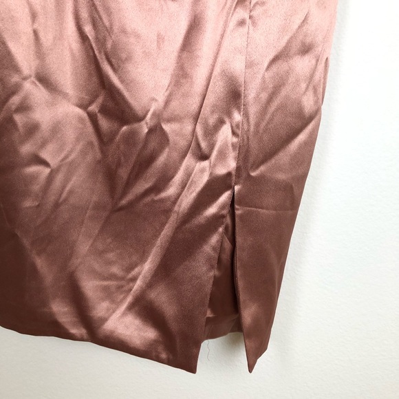 Lulu’s Pink Satin Off the Shoulder Cocktail Dress - Picture 6 of 8